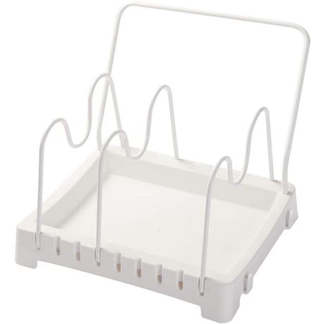 Adjustable Pot Lid/Dish Organizer - White Buy Online in Zimbabwe thedailysale.shop