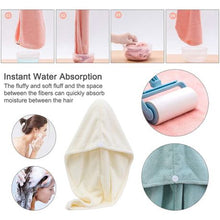 Load image into Gallery viewer, Microfiber Hair Drying Towel Wrap for Women in Cyan
