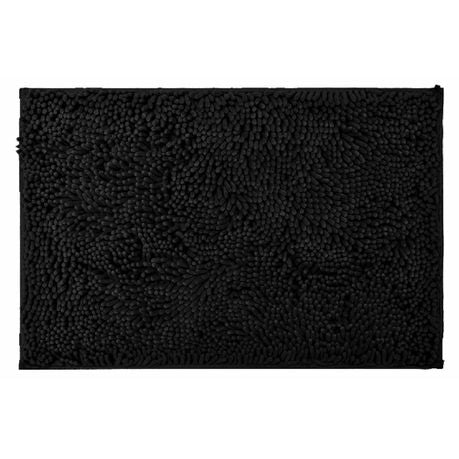 Chenille Microfibre Luxury Bathroom Bath Mat Quick Dry Black Large Buy Online in Zimbabwe thedailysale.shop