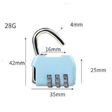 Load image into Gallery viewer, 3 Digital Code Purple Padlock (DCL-LF107-PU)
