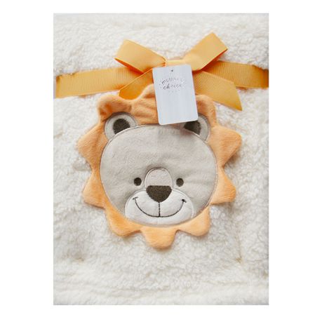 Infants Fleece Receiver - Beige Bear