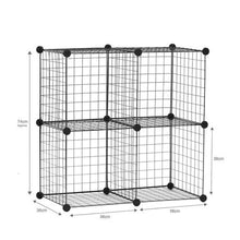 Load image into Gallery viewer, Gretmol 4 Cube Modular Wire Storage - Black
