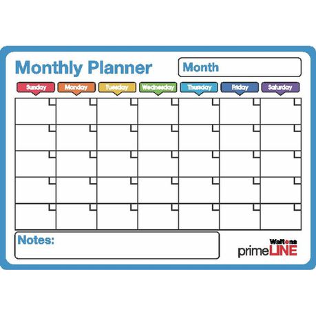 Waltons PrimeLine Magnetic Monthly Calendar