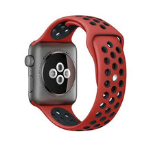 Load image into Gallery viewer, MDM Apple Watch Nike Style Strap for (38/40mm) - Black and Red
