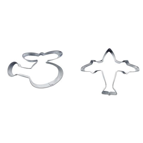 Airplane and Helicopter Stainless Steel Cookie Cutter Set Buy Online in Zimbabwe thedailysale.shop