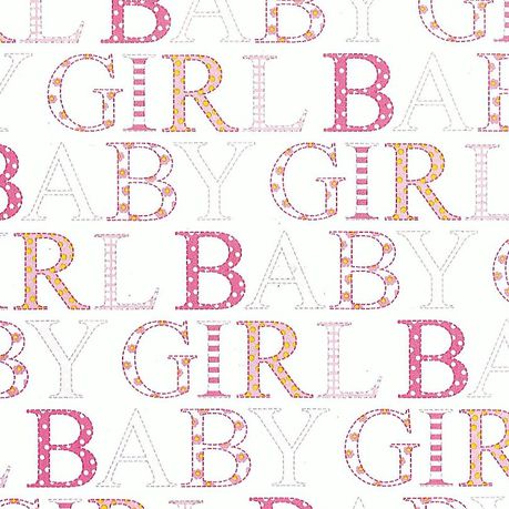 Gift Wrapping Paper 5m Roll - Baby Girl