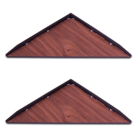 db Creative - 2 x Floating Walnut Corner Wall Shelf (Medium)