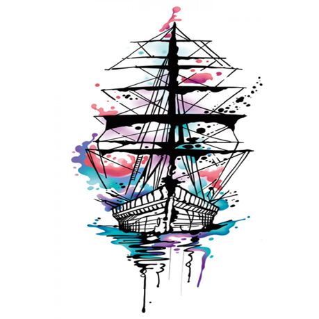 Tattoo - Waterproof High Quality Skin Safe - Sailing ship Buy Online in Zimbabwe thedailysale.shop