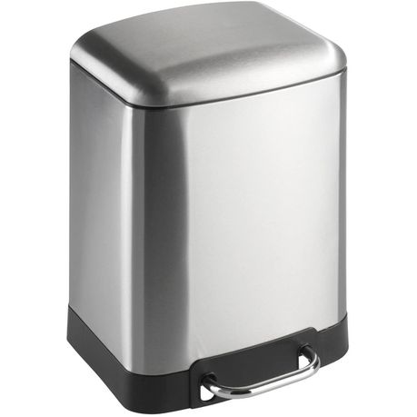 Wenko - 6L Pedal Bin - Studio - Stainless Steel - Easy Close