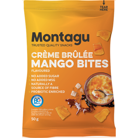 Montagu Mango Bites Creme Brulee 10x 50g Box