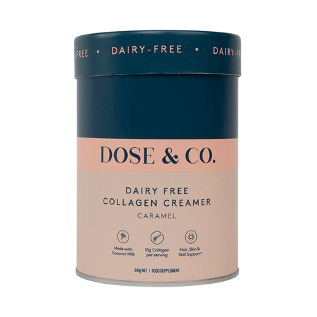 Dose & Co Dairy Free Collagen Creamer Caramel 340g