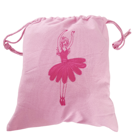 Pink Ballerina Drawstring Ballet Bag