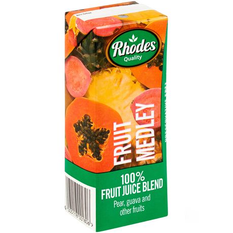 Rhodes 100% Fruit Juice Fruit Medley 24 x 200 ML Buy Online in Zimbabwe thedailysale.shop