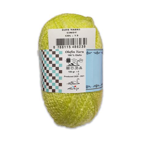 Cindy Olefin Yarn 100g Pack of 5 - Lime Green - CND13 Buy Online in Zimbabwe thedailysale.shop