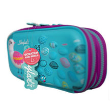 Load image into Gallery viewer, Skylar Scented Peacock Hard Shell Pencil Case Double Zip
