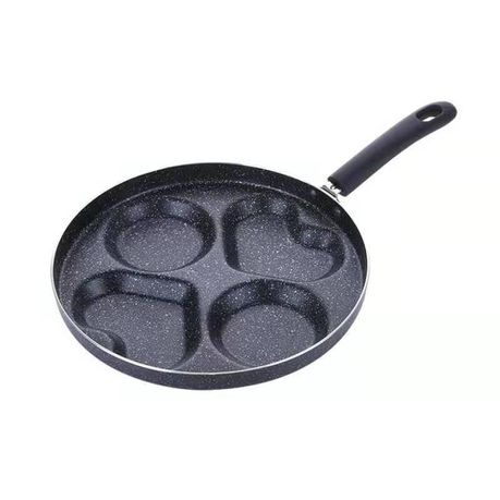 4 Hole Aluminium Heart Egg Pan Buy Online in Zimbabwe thedailysale.shop