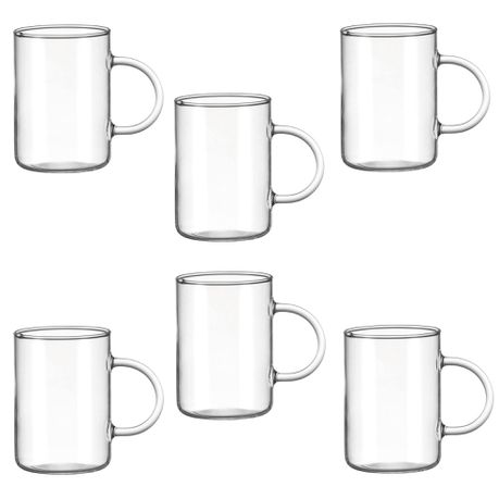 Leonardo Glass Mug with Handle Transparent NOVO 360ml – Set of 6 Buy Online in Zimbabwe thedailysale.shop