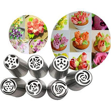 Load image into Gallery viewer, 7 Pieces Stainless Steel Icing Piping Nozzles for Decorating Cakes
