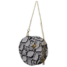 Load image into Gallery viewer, Urban Muse Moda Snakeskin Crossbody - Black &amp; White
