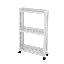 Load image into Gallery viewer, 3-Tier Storage Layer Rack Shelf With Wheels For Kitchen/Bathroom-White
