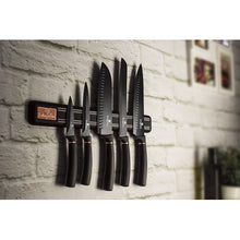 Load image into Gallery viewer, Berlinger Haus 6-Piece Knife Set with Magnetic Hanger - Black Rose
