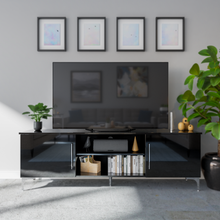 Load image into Gallery viewer, BAM! High Gloss Black TV Stand - 1800
