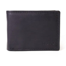 Load image into Gallery viewer, Nuvo - 073 Genuine Leather Men&#39;s bi-fold Wallet - Black
