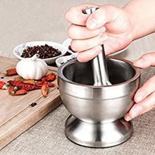 Load image into Gallery viewer, Stainless Steel Metal Spice Mortar With Pestle
