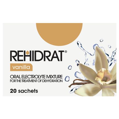 Rehidrat Oral Electrolyte Mixture, Vanilla, 14g x 20 sachets Buy Online in Zimbabwe thedailysale.shop