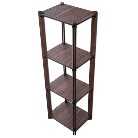 db Creative - 4 Tier Free-standing Walnut Shelving unit (Large)