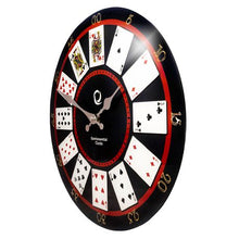 Load image into Gallery viewer, Quintessential Clocks Decorative Glass Wall Clock Playing Cards Themed
