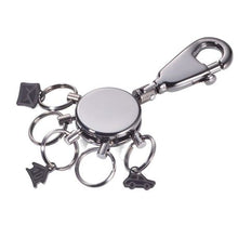 Load image into Gallery viewer, TROIKA Keyring with Carabiner, 5 Exchangeable Rings and 3 Charms – PATENT
