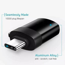 Load image into Gallery viewer, Techcat Adapter USB C Hi-Speed USB Type-C to USB-A 3.0 Black
