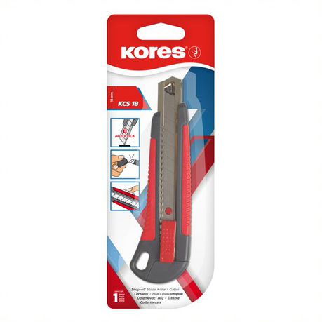 Kores Softgrip Metal Cutter Knife 18mm