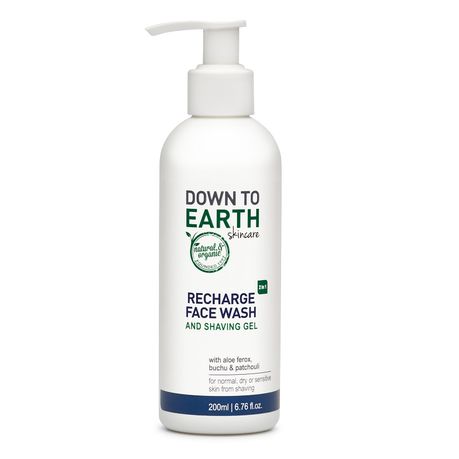 Down to Earth - Recharge Face Wash & Shaving Gel 200ml Buy Online in Zimbabwe thedailysale.shop