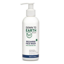 Load image into Gallery viewer, Down to Earth - Recharge Face Wash &amp; Shaving Gel 200ml
