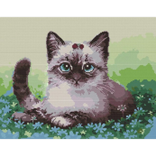 Load image into Gallery viewer, Cat on the flowers
