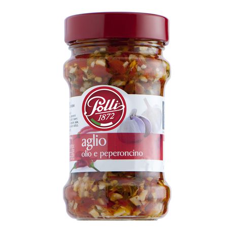 Polli - Garlic, Oil and Chilli Pepper - 12X185G Buy Online in Zimbabwe thedailysale.shop