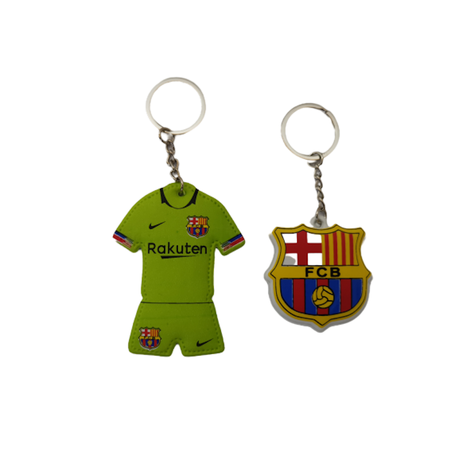 Barcelona FC PVC Key Chain Set kit and logo Key ring