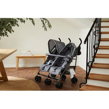 Load image into Gallery viewer, George &amp; Mason - Compact Twin Toddler Stroller Grey &amp; Mint
