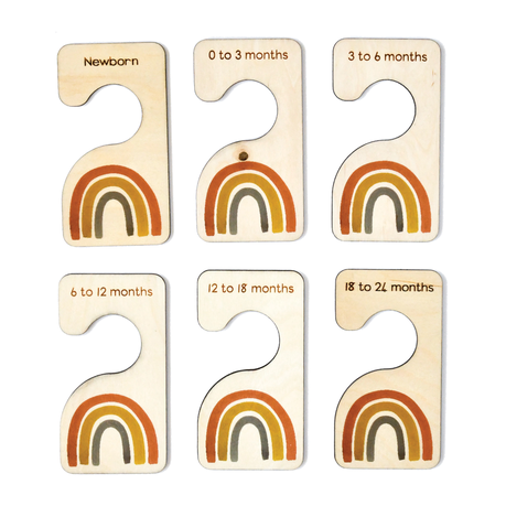 Nectar and Ink - Baby Closet Dividers - Rainbow - English