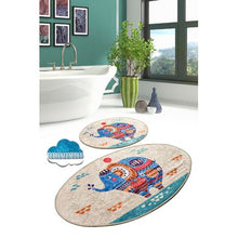 Load image into Gallery viewer, 2 Piece Non-Slip Ethnic Design Bathroom Mats Set
