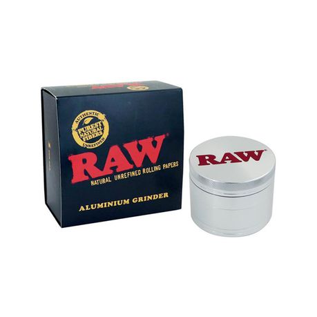 Raw Herb Grinder 4 Piece Aluminum - Silver Buy Online in Zimbabwe thedailysale.shop