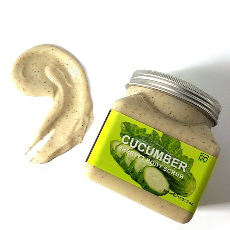 Bufftee Cucumber Body Scrub - Face Scrub - Skin scrub - Large 500ml Tub Buy Online in Zimbabwe thedailysale.shop