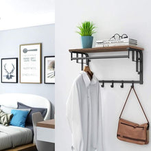 Load image into Gallery viewer, Wall-mounted Coat Rack with Hooks
