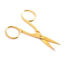 Load image into Gallery viewer, Kellermann 3 Swords Embroidery Scissors Gold-Plated 3.5 Inches BS 1631 G
