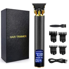 Load image into Gallery viewer, Stainless Steel T blade Hair Clippers Rechargeable 0mm Hair Clipper LCD
