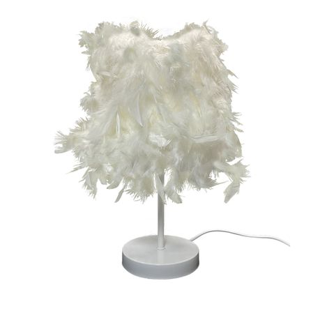 GagaFast Modern Creative Feather Shade Table Lamp Bedside Decoration Light