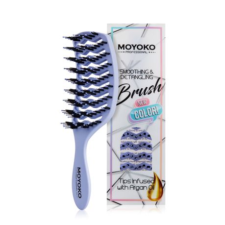 Moyoko Smoothing & Detangling Brush – Pastel Lilac