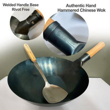 Load image into Gallery viewer, HouzeComfort Traditional Hammered Chinese Stir Fry Wok with Round Bottom
